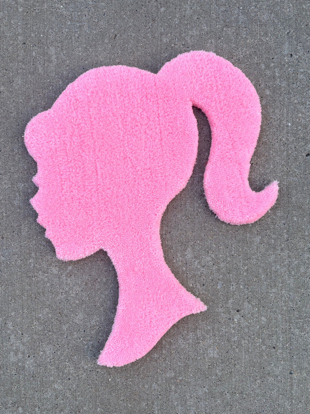 Barbie logo rug